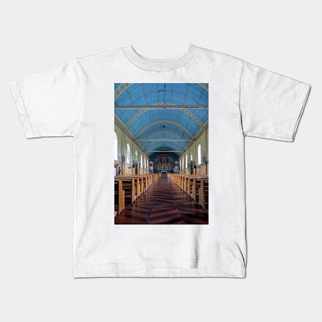 Lazi Church, Siquijor Island, Philippines Kids T-Shirt by likbatonboot